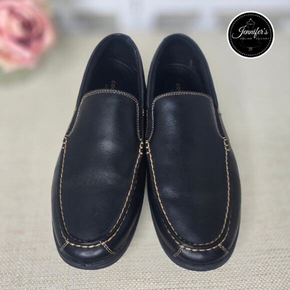 Cole Haan Men's Black Lewiston Venetian Leather Loafers Size 10W - Picture 2 of 14